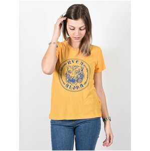 RVCA ALOHATIGER AMBER dámské triko s krátkým rukávem - žlutá
