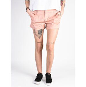 Volcom Frochickie Mellow Rose plátěné kraťasy dámské - růžová