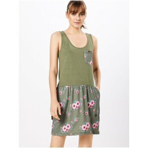 Alife and Kickin ROSALIE   Dust Flowers krátké letní šaty - zelená