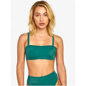 RVCA SOLID BANDEAU forest horní díl plavek - zelená