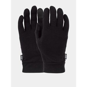 POW Merino Liner black zimní prstové rukavice - černá
