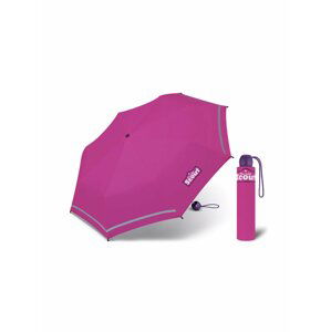 Scout BASIC PINK dívčí skládací deštník s reflexním proužkem - Růžová