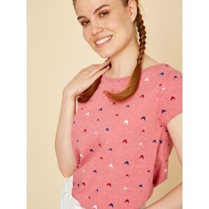 Růžové dámské vzorované tričko ZOOT.lab Raquel