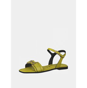 Žluté kožené sandály Tamaris