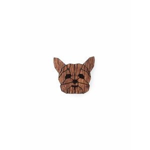 Dřevěná brož ve tvaru psa Yorkshire Brooch BeWooden
