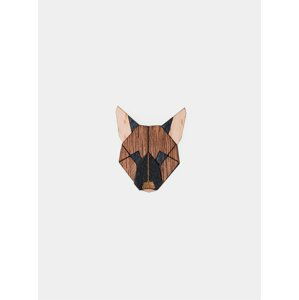 Dřevěná brož ve tvaru psa German Shepherd Brooch BeWooden