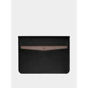 Černý obal na MacBook z pravé kůže Nox MacBook 13 BeWooden