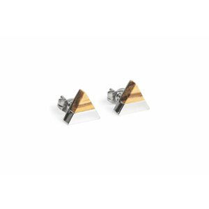 Náušnice s dřevěným detailem Lini Earrings Triangle BeWooden