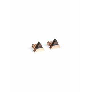 Náušnice s dřevěným detailem Rose Earrings Triangle BeWooden