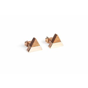 Náušnice s dřevěným detailem Rea Earrings Triangle BeWooden