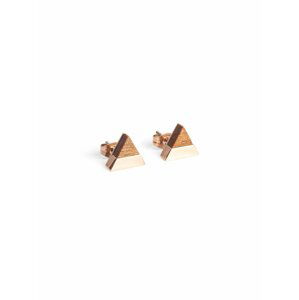 Náušnice s dřevěným detailem BeWooden Rea Earrings Triangle