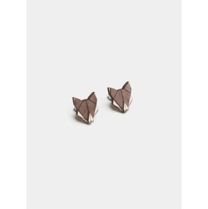 Hněé dřevěné náušnice BeWooden Wolf Earrings