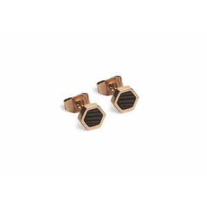 Náušnice s dřevěným detailem Rose Earrings Hexagon BeWooden