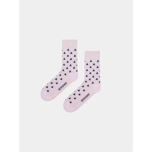 Růžové dámské bavlněné ponožky BeWooden Tree Socks