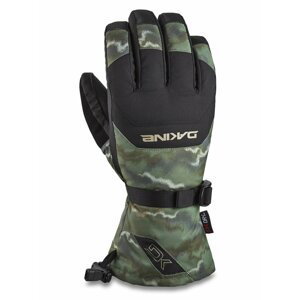 Dakine SCOUT OLIVE ASHCROFT CAMO/BLACK pánské zimní prstové rukavice - zelená