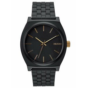 Nixon TIME TELLER MATTEBLACKGOLD analogové sportovní hodinky - černá