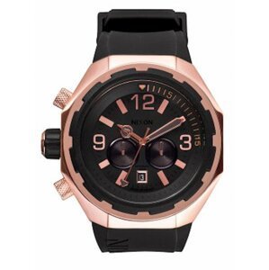 Nixon STEELCAT ROSEGOLDBLACK analogové sportovní hodinky - černá