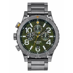Nixon 48-20 CHRONO GUNMETALGREENOXYDE analogové sportovní hodinky