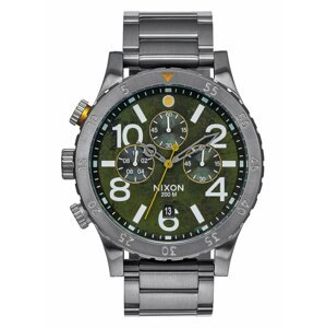 Nixon 48-20 CHRONO GUNMETALGREENOXYDE analogové sportovní hodinky