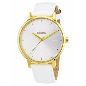 Nixon KENSINGTON LEATHER ALLWHITEGOLDPATENT analogové sportovní hodinky - bílá