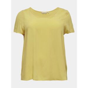 Žluté volné basic tričko ONLY CARMAKOMA Firstly