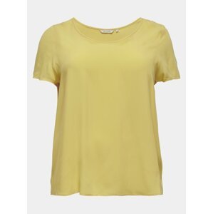 Žluté volné basic tričko ONLY CARMAKOMA Firstly