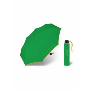United Colors of Benetton Super Mini Green - zelený deštník se žlutým lemem - Zelená