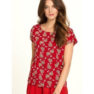 Červené květované tričko Tranquillo