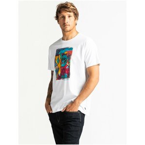 Billabong CUBES white pánské triko s krátkým rukávem - barevné