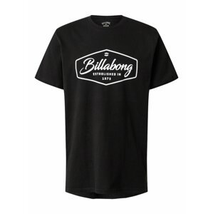 Billabong TRADEMARK black pánské triko s krátkým rukávem - černá