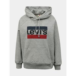 Šedá dámská mikina s kapucí Levi's® Sport Graphic Hoodle