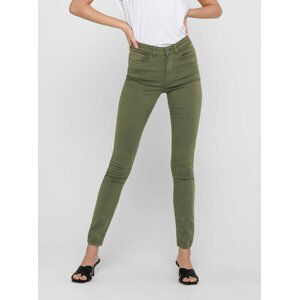 Zelené skinny fit kalhoty Jacqueline de Yong Lara