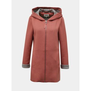 Růžový mikinový kabát s kapucí ONLY Lena