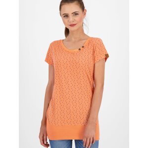 Oranžové dámské vzorované dlouhé tričko Alife and Kickin