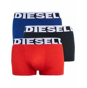 Sada tří kusů pánských boxerek v červené, černé a modré barvě Diesel