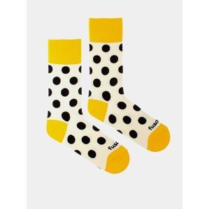 Žluté puntíkované ponožky Fusakle Puntíčkář makový