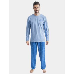 Pánské pyžamo Gino světle modré