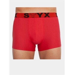 Pánské boxerky Styx sportovní guma nadrozměr červené