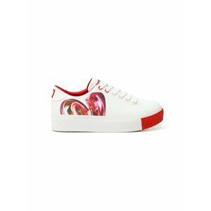 Bílé dámské tenisky na platformě Desigual Shoes Street Heart