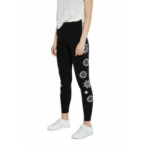 Černé legíny Desigual Legging Mandala Swiss Embro