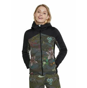 Desigual barevná sportovní bunda Padded Jackert Camo Flower