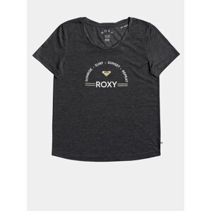 Tmavě šedé tričko s potiskem Roxy