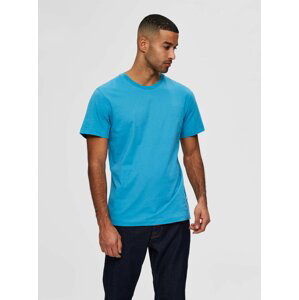 Modré basic tričko Selected Homme Norman
