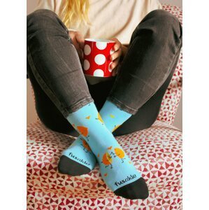Modré vzorované ponožky Fusakle Šťavnatá láska