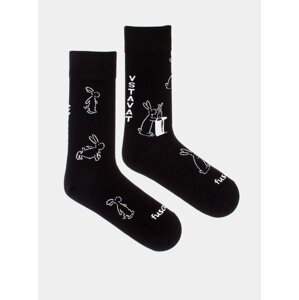 Černé vzorované ponožky Fusakle Bob a Bobek