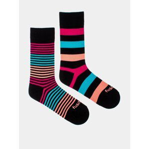 Modro-černé pruhované ponožky Fusakle Extrovert