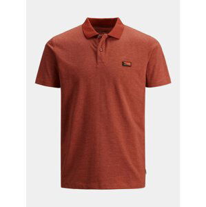 Cihlové polo tričko Jack & Jones Schultz