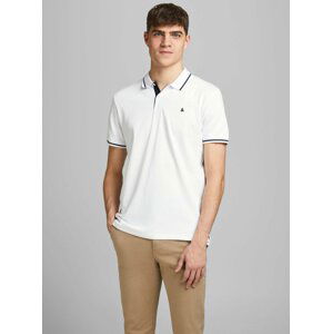 Bílé polo tričko Jack & Jones Jersey