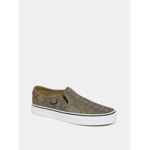 Khaki dámské vzorované slip on VANS