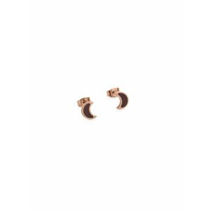 Náušnice s dřevěným detailem BeWooden Rose Earrings Halfmoon